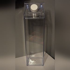 Acrylic Milk Carton Water Bottle